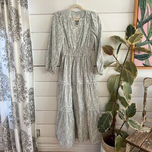 Anthropologie X Loverly Grey Somerset Maxi Dress Size XS NWT